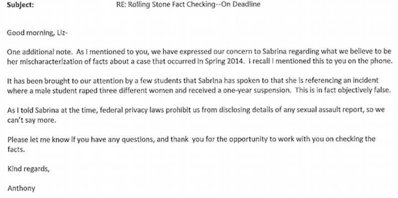 Illustration for article titled Emails: How UVA Stonewalled Rolling Stone On Rape Story